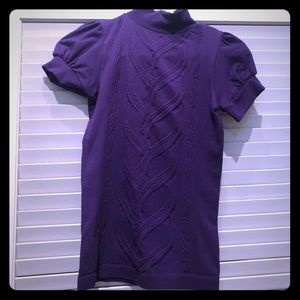 Form fitting purple bebe top